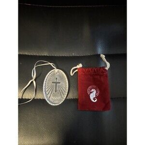 WATERFORD Crystal 2000 AD CHRISTIANITY Cross Christmas Ornament Case Pouch